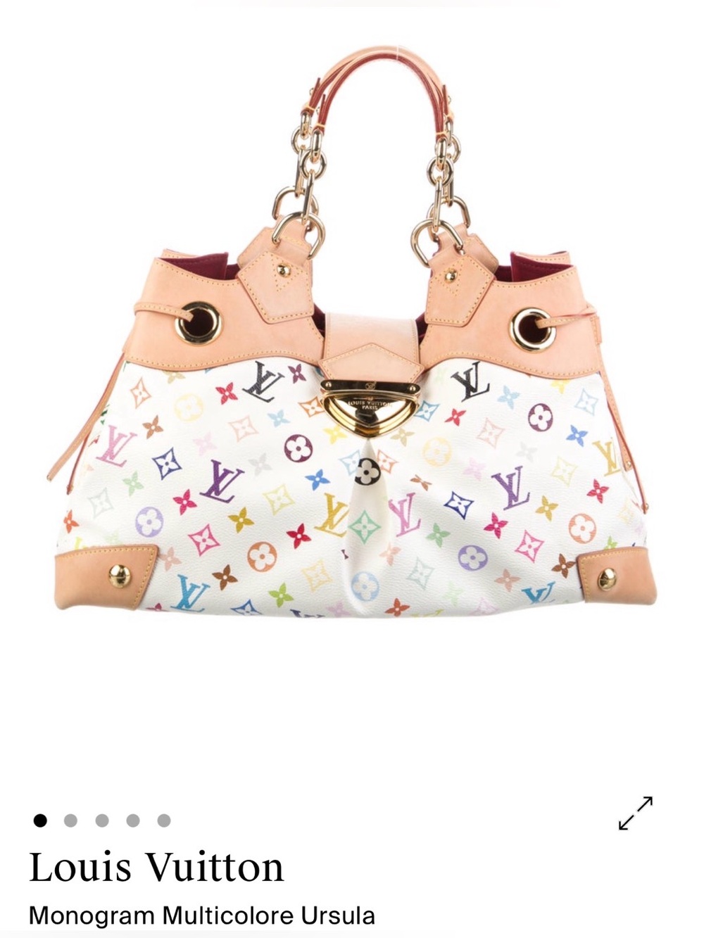 Louis Vuitton White and Pink Multicolore Shoulder Bag